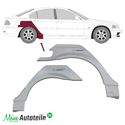 2x Radlauf Reparaturblech Kotflügel für BMW E46 3er Bj. 98-05 Limo Kombi