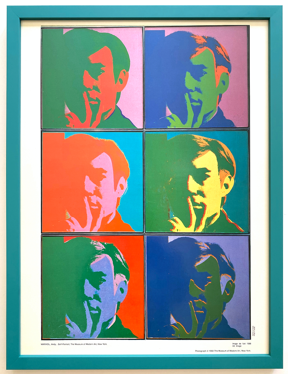 ANDY WARHOL RARE VTG 1988 FRAMED MOMA POP ART POSTER PRINT ANDY WARHOL RARE VTG 1988 FRAMED MOMA POP ART POSTER PRINT
