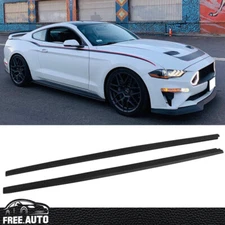 For 15-23 Ford Mustang Side Skirts OE Textured Black PP Rocker Panel Bottom Line