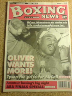 BOXING NEWS - 7 April 1995 - OLIVER McCALL