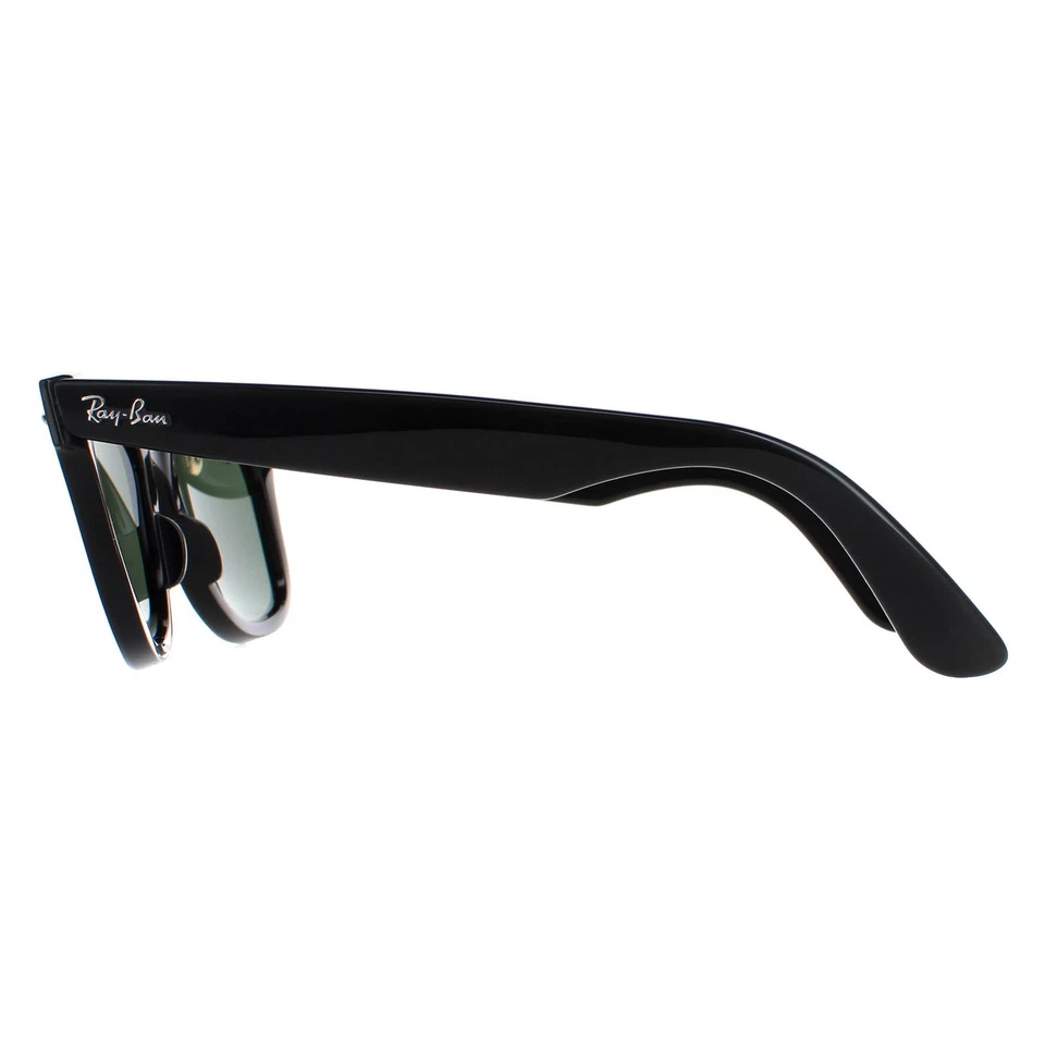 Ray-Ban Sunglasses Wayfarer 2140 901 Black Green G-15 Medium 50mm, photo 4 of 5