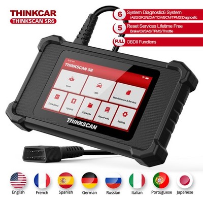 THINKCAR SR6 ABS SRS BMS DIAGNOSTIC TOOL OBD2 SCANNER EPB OIL SAS RESET USA 2025