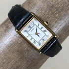 Vtg Seiko Women 1N01-5G40 Tank Leather Quartz For Watch Parts Or Repair Only