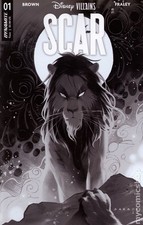 Disney Villains Scar 1X Darboe B&W 1:7 Variant NM 2023 Stock Image