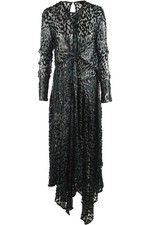 PETAR PETROV BLUE DEVORE MAXI DRESS FR 36 UK 8