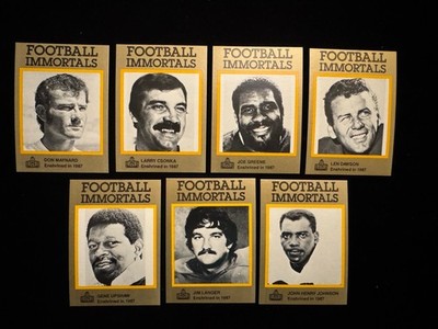 1985-88 Football Immortals Hall of Fame - Yellow Border singles - choose