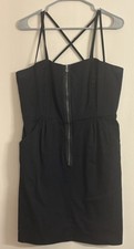 Nicole By Nicole Miller Black Spandex Spaghetti Strap Little Black Dress Size 16