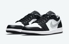 Nike Air Jordan 1 Low Shoes Black White Particle Grey 553558-040 Men's NEW