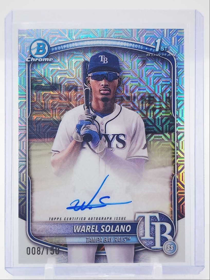 WAREL SOLANO 2025 BOWMAN CHROME 1ST HTA CHOICE REFRACTOR AUTO /150 Q5801