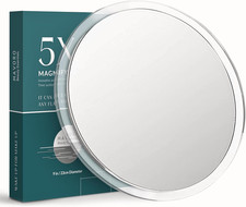 Magnifying Mirror with 3 Suction Cups 9 Inch (5X Magnification)