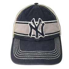 New York Yankees MLB '47 Brand The Franchise Fitted Baseball Cap Blue Gray S