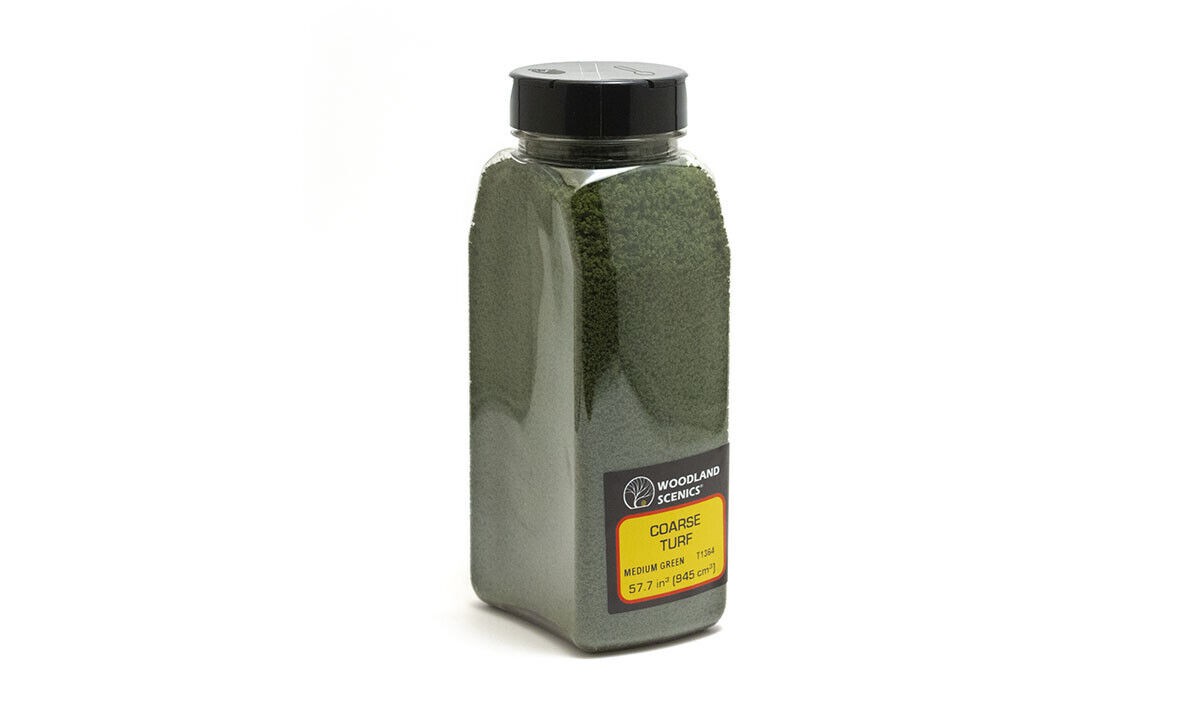 Woodland Scenics Coarse Turf Medium Green. Flakes Content: 0.945l T1364