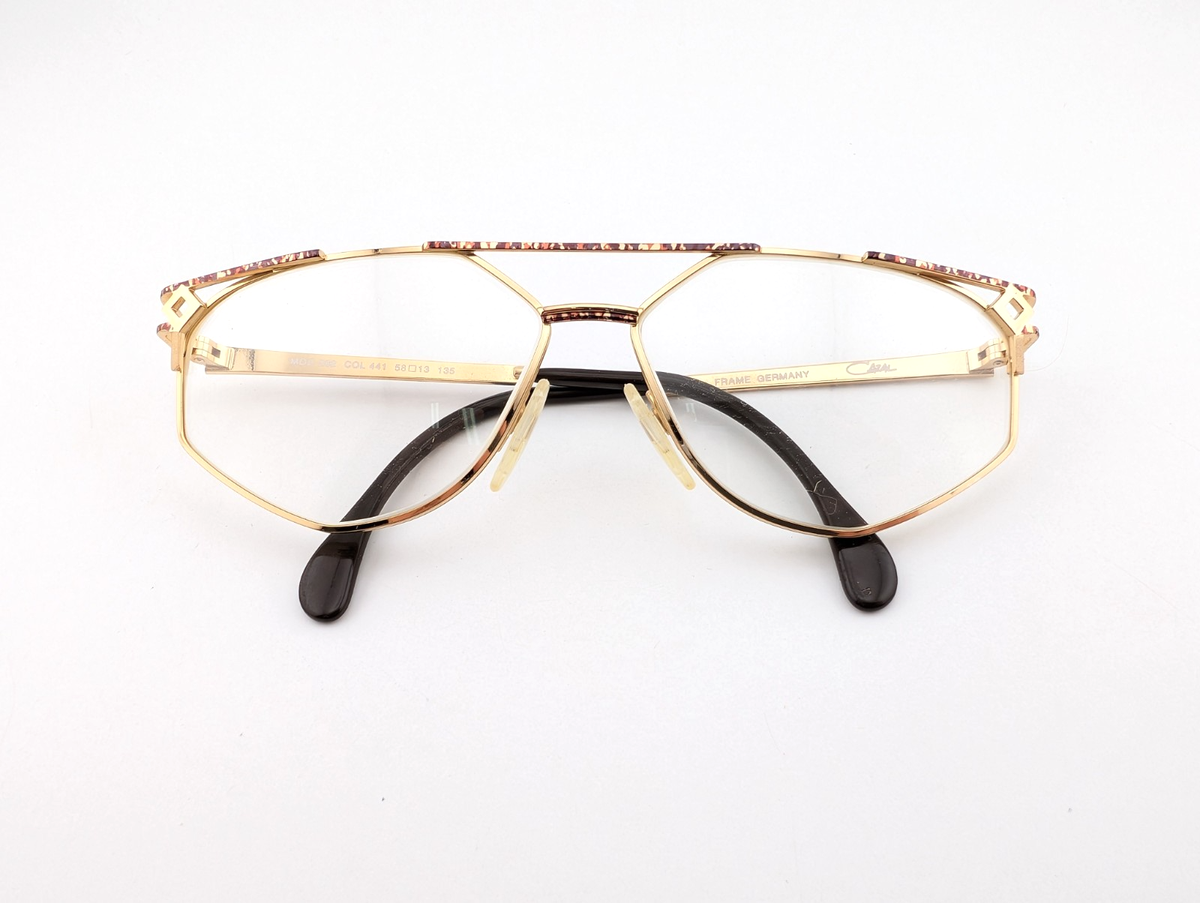 メル49542 Cazal Eyeglasses, Frames Only, Mod 262 Col 441 Gold, 58-13-135