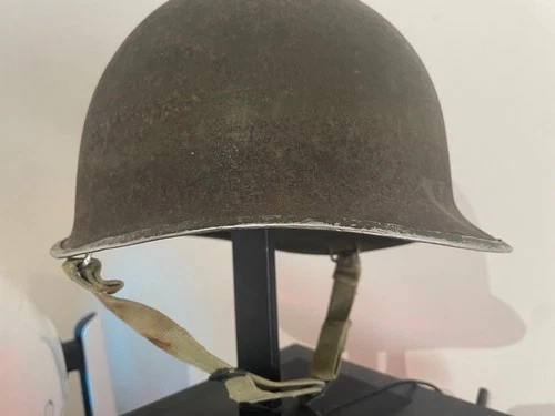 WW2 US Military Army M1 Front Seam Fixed Bale Helmet