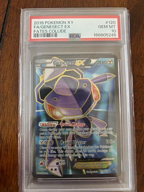 Pokemon TCG 2016 Fates Collide Genesect EX 120/124 Full Art Holo PSA 10