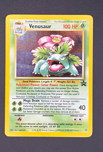 Pokémon TCG Venusaur Wotc Promo 13/53 Holo Promo English 2000 100 HP