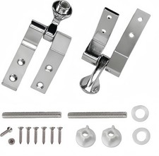 Universal Toilet Seat Hinges, Chrome-Plated Metal Hinges with Bolts Screws Nuts