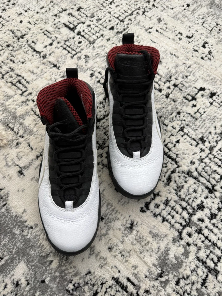 Air Jordan 10 Chicago Retro OG Para hombres Talla 11 Blanco Rojo Seakers 2012-310805-100 Foto 4 de 4