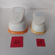 (2) Paper Punch Shape Cutters For Cards, Scrapbooking - 1.75" & 2.50" Squares