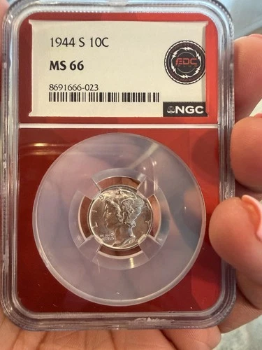 1944 S Mercury Dime MS 66 NGC Silver 10C San Francisco Uncirculated
