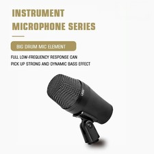 Top Quality Wired Dynamic Drum Microphone Kick Bass Instrument Tom  Cymbals Mic