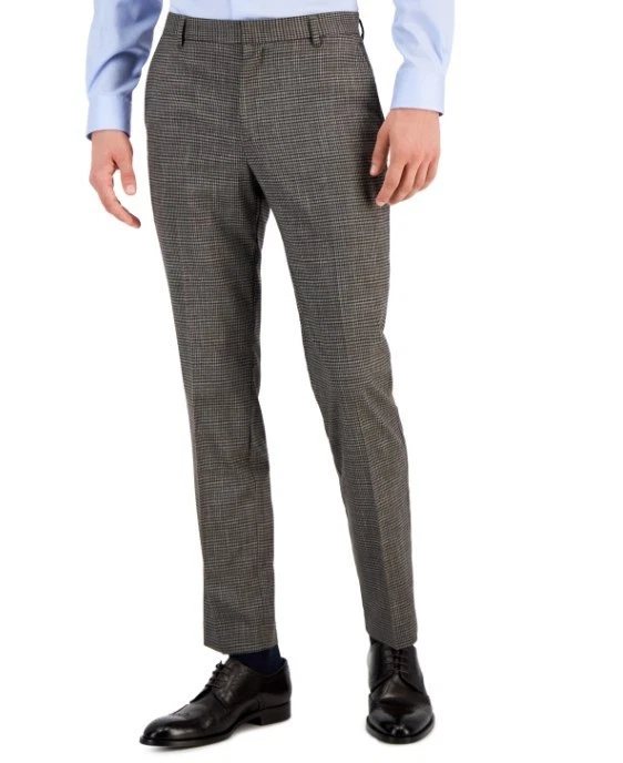 Tommy Hilfiger Men's Modern-Fit Stretch Performance Pants Brown Size 34x32
