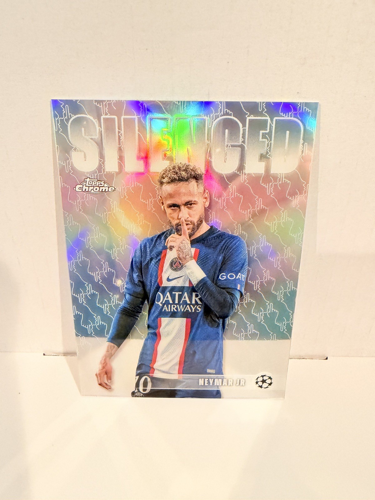 2025-26 Topps Chrome UEFA Neymar Jr Silenced PSG