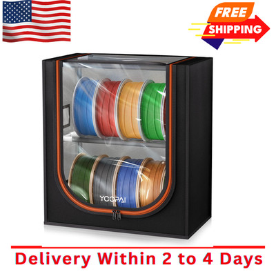 3D Printer Filament Storage Box with Desiccants - 2 Tiers Metal Filament Storage