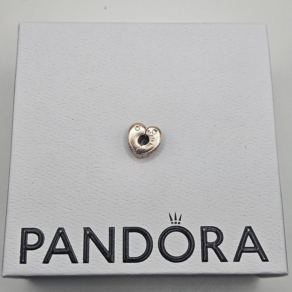 Pandora Clip Charm Rose Gold Arc Of Love Pave Genuine ALE MET 787020NPM - Image 2 of 4