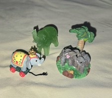 Miniature Elephant Figures Lot Of 3