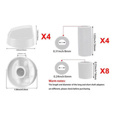 Stove Top Control Knobs Stove Knobs Replacements 4 Sets Knob Accessories Thermos