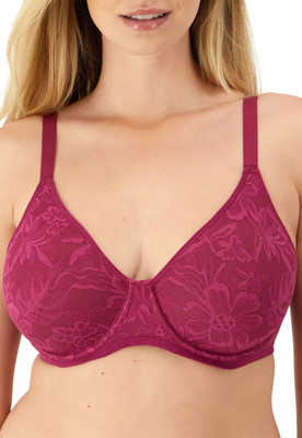 Bali Breathe Cotton Modal Lace Underwire Bra Deep Cerise Full Multi Sizes DF7590