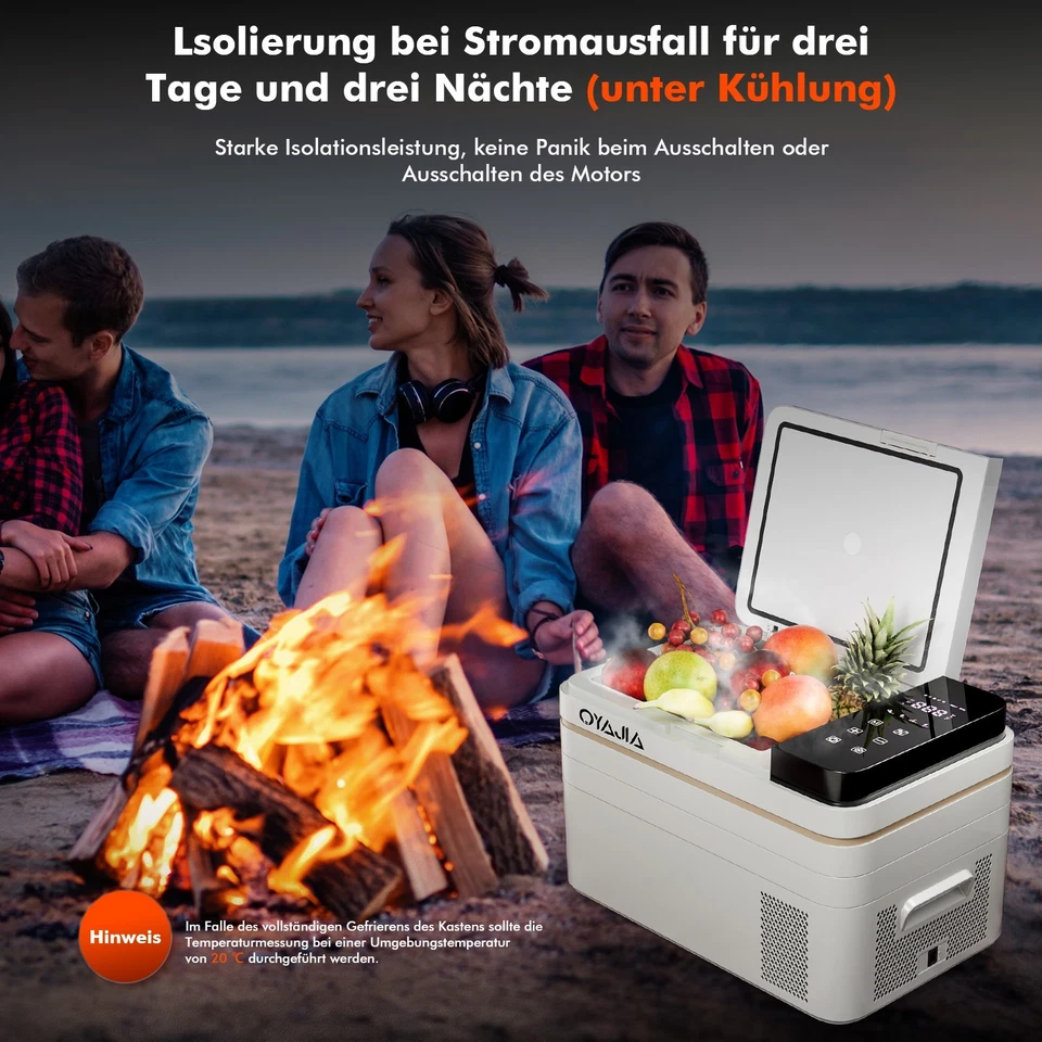 Kompressor-Kühlbox 28L für Auto Camping Gefrierschrank Funktion ±20°C APP 12/24V - Bild 3 von 4