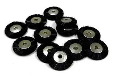 7/8'' Bristle Brushes Stiff Hard Unmounted 1/8'' Center Hole Wheel 12pc