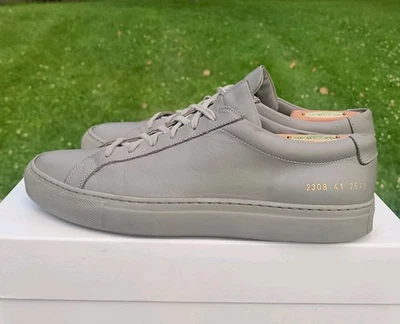 Common Projects Achilles Low 41EU 8/8.5US Mens 'Cobalt Gray' 2308 COA $450 EUC - Image 1 of 4