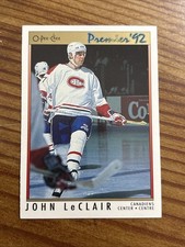 1991-92 O-Pee-Chee Premier  John LeClair #105 - Rookie Card (RC)