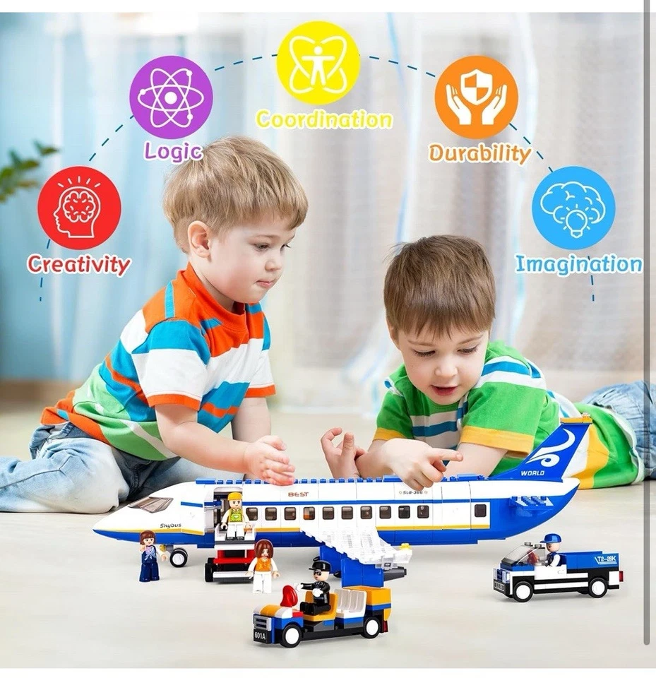 LS-13 Sluban Aviation Building Blocks Plane M38-B0366 NEW - Image 3 of 4