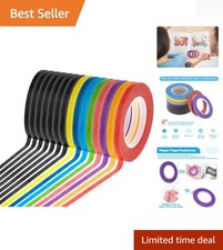 15 Rolls Thin 1/8 Inch 3mm Whiteboard Tape, Low-Tack Paper Pinstripe Art Grid...