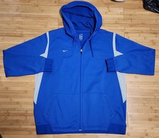Nike Therma Fit Full Zip Jacket Hoodie Sweatshirt Mens XXL Blue Gray Gym Workout