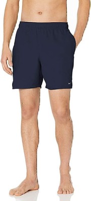 Nike Men's Solid Lap 7'' Volley Short Swim Trunk Game Royal White