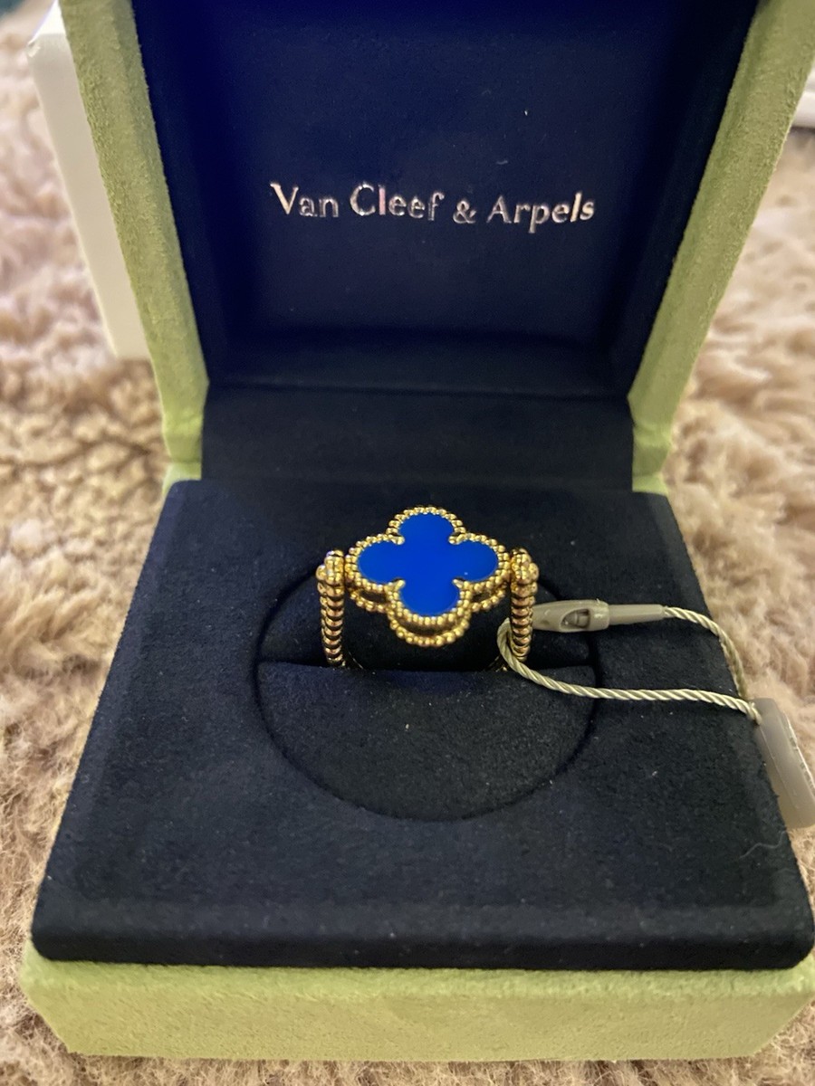 Van Cleef Arpels Vintage Alhambra Reversible Ring Size 52