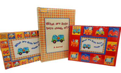What are Little Boys Made Of Gift Set Journal Photo Brag Book Photo ...
