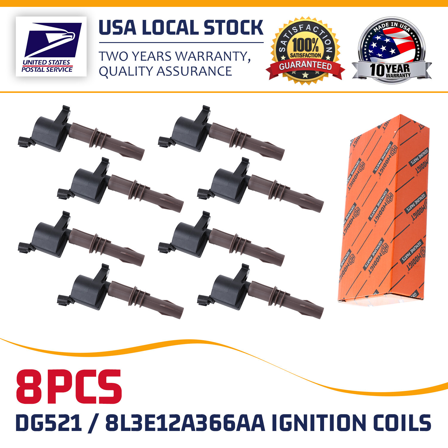 8 Pack DG521 Ignition Coil Compatible with Mercury Mountaineer 4.6L V8 8L3E12A366AA