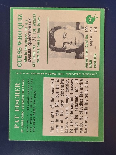 1966 Philadelphia Football Cards Complete Your Set You Pick Choose #105 - 198 - Picture 117 of 189