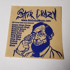 STIR CRAZY MUSIC MNE Beats Sticker Twiztid Majik Ninja Entertainment AXE ICP 03