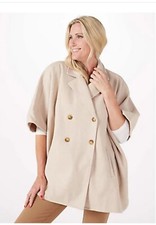 Ladies Cape Coat MarlaWynne Double Breasted size Small Oatmeal BNWT RRP £99