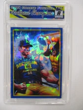 2023 Michigan 2024 National Champions Ice Refractor  Wolverines Football zx2 rc