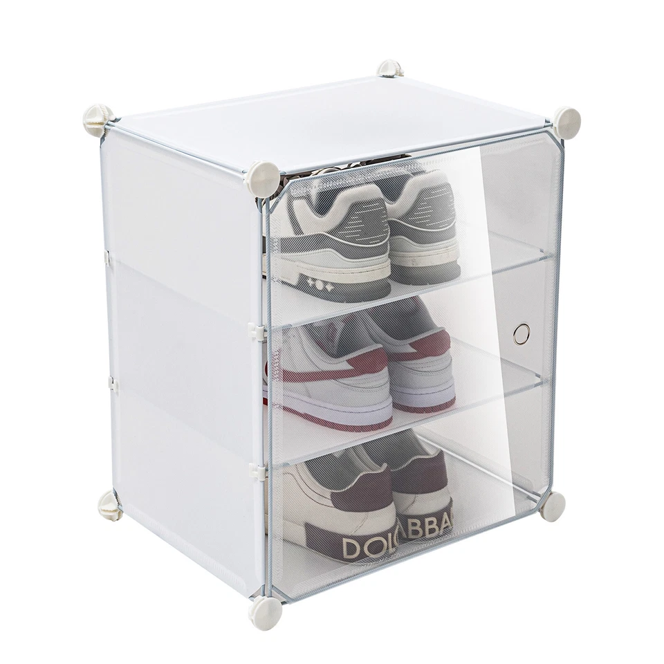12-Tier Shoe Rack Organizer Stackable Closet 36 Pairs Shoes Box Storage Cabinet - Image 3 of 4