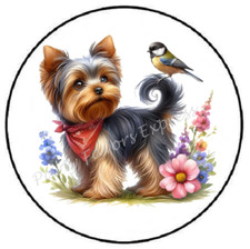 ADORABLE DOG WITH BIRD ENVELOPE SEALS LABELS STICKERS PARTY FAVORS