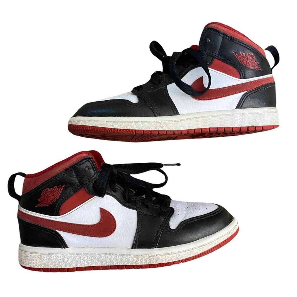 aj 1 mid white black